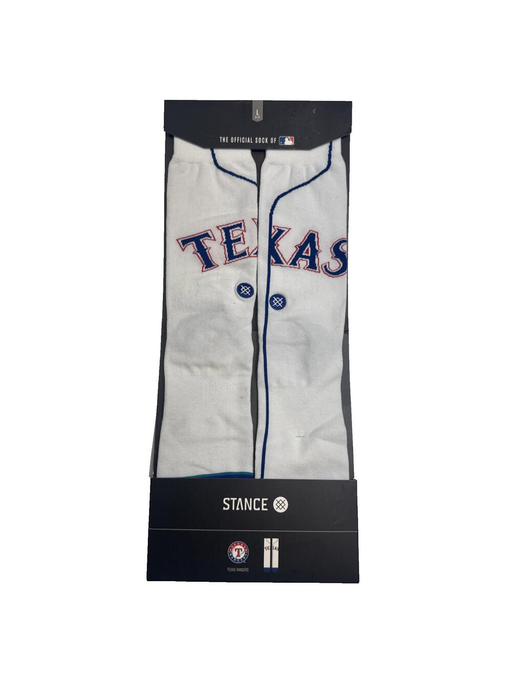 Stance Texas Rangers MLB Baseball Socks Men’s Size Large L 9-12 New Crew Blue